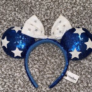 Disney Parks Blue Star Sequin Minnie Mouse Ears